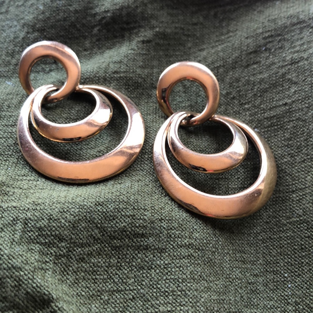 Vintage Gold Tone Costume Earring